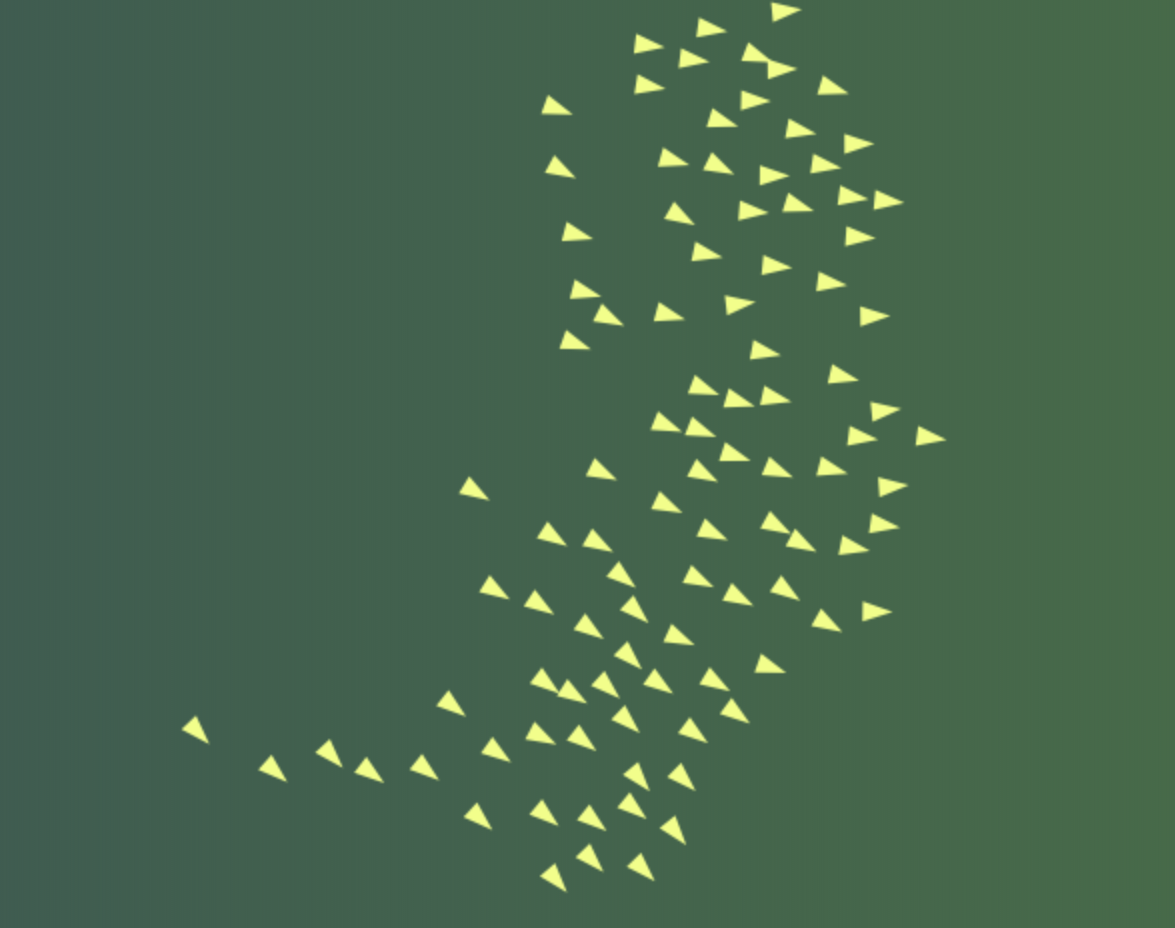 preview of the boids algorithm